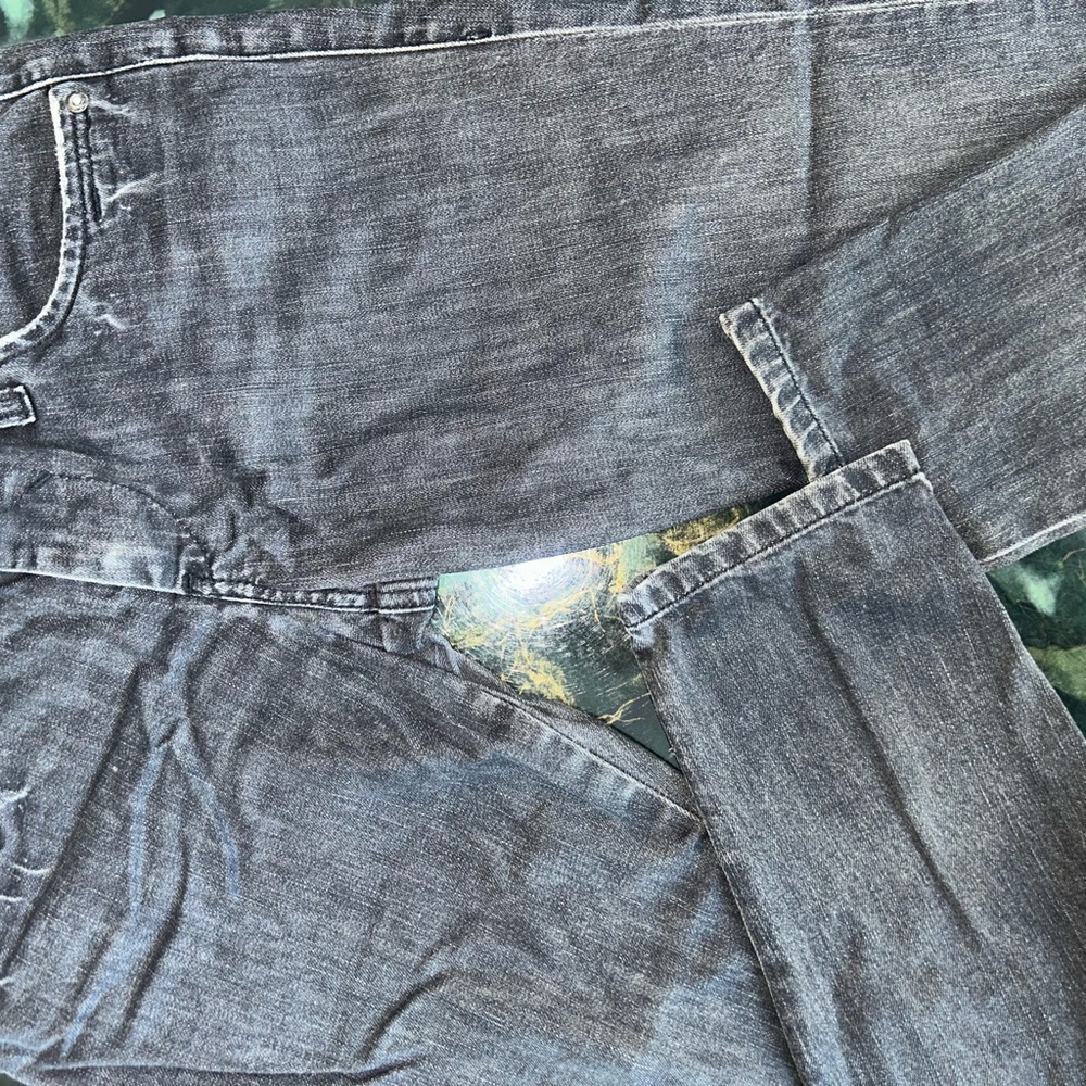 Miss Sixty Black Straight Leg Jeans with Distressing